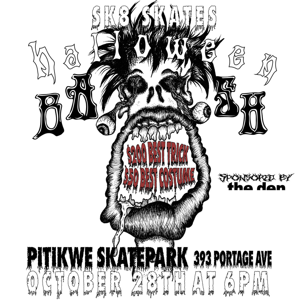 SK8 SKATES HALLOWEEN BASH @ PITIKWE SKATEPARK OCTOBER 28TH