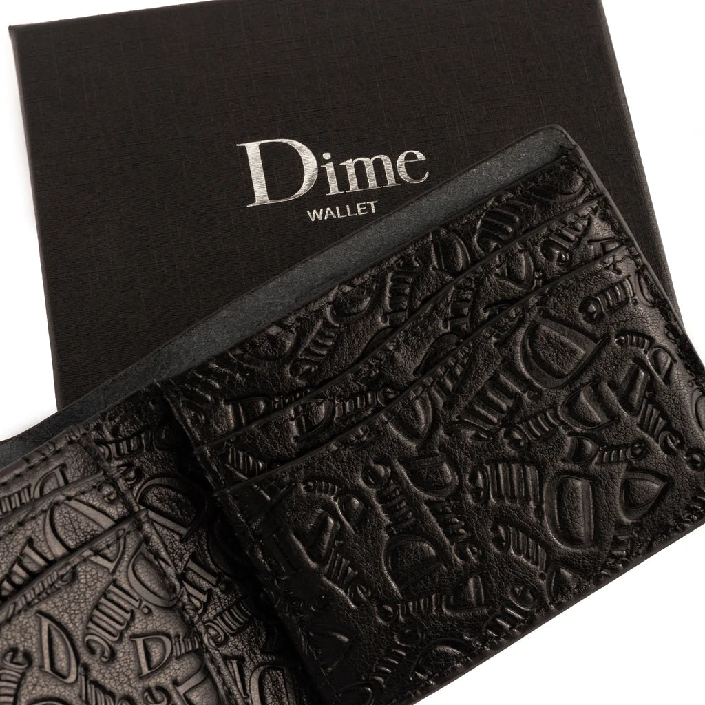 Dime Haha Leather Wallet - Black Accessories Dime 