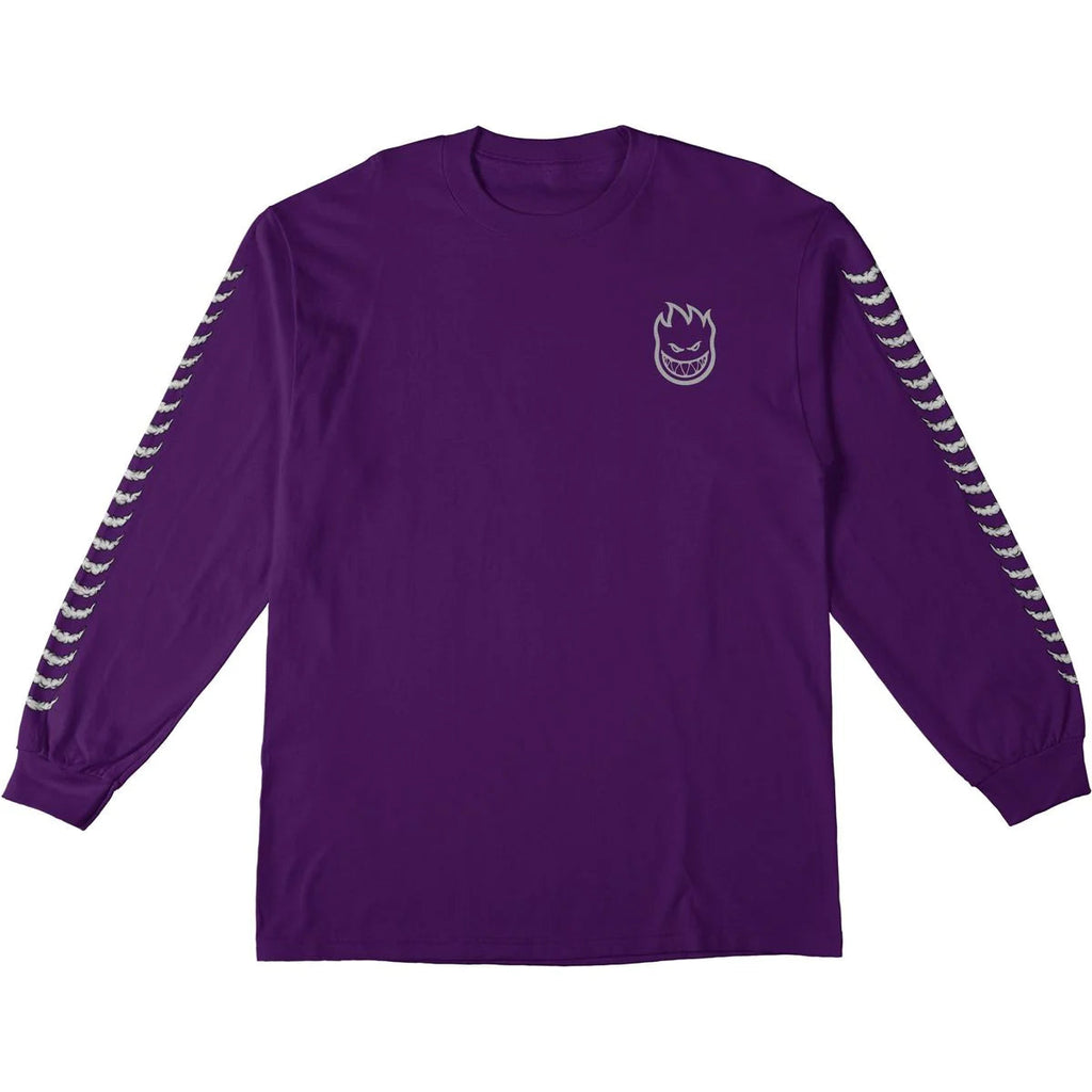 Spitfire Smoke Classic Sleeve L/S Tee - Purple T-Shirts + Longsleeves Spitfire 