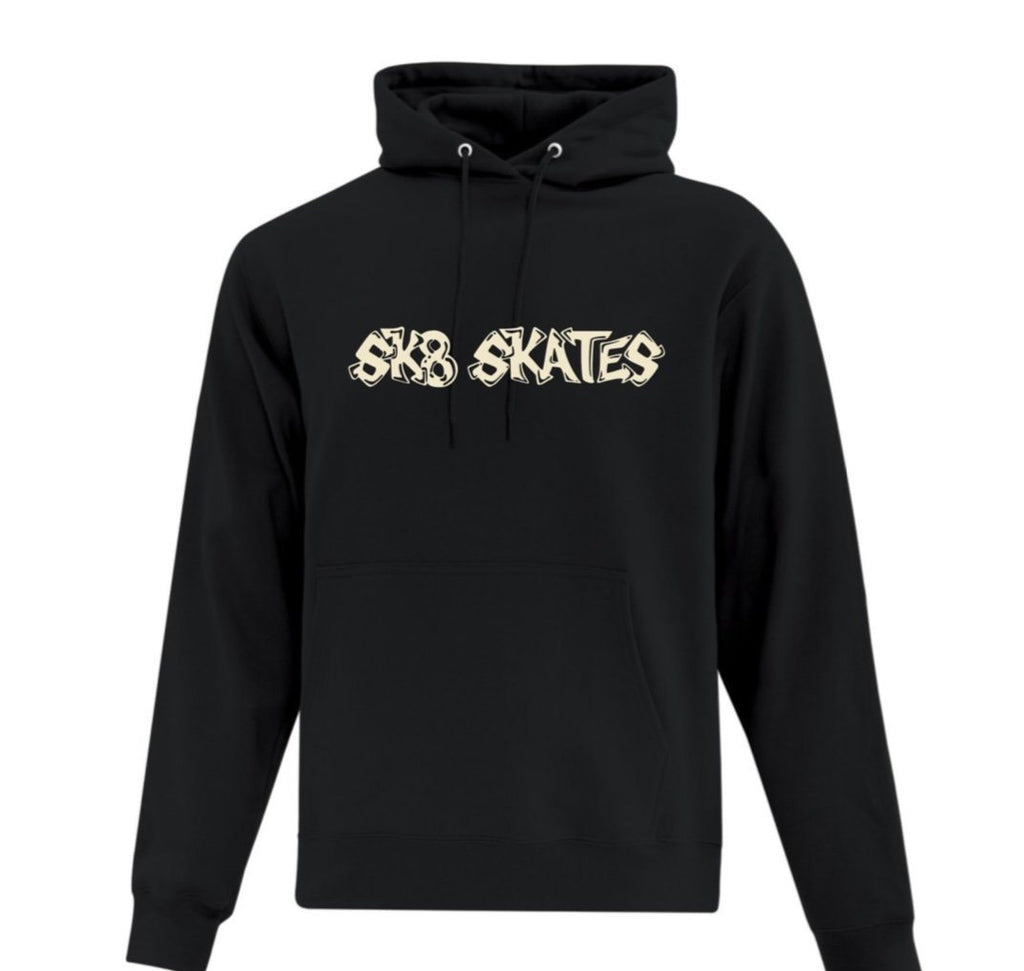 Sk8 Skates Hoodie BubbleText Unclassified Sk8 Skates Black/Cream Small