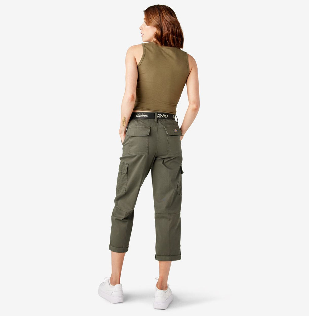 Dickies Cropped Cargo Pant - Olive Green Women's Bottoms Dickies 