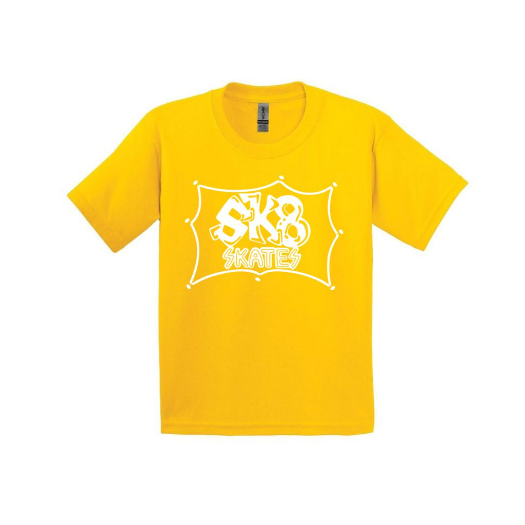 Sk8 Skates KIDS OG Logo T-shirt - Yellow Kid's Clothing Sk8 Skates 