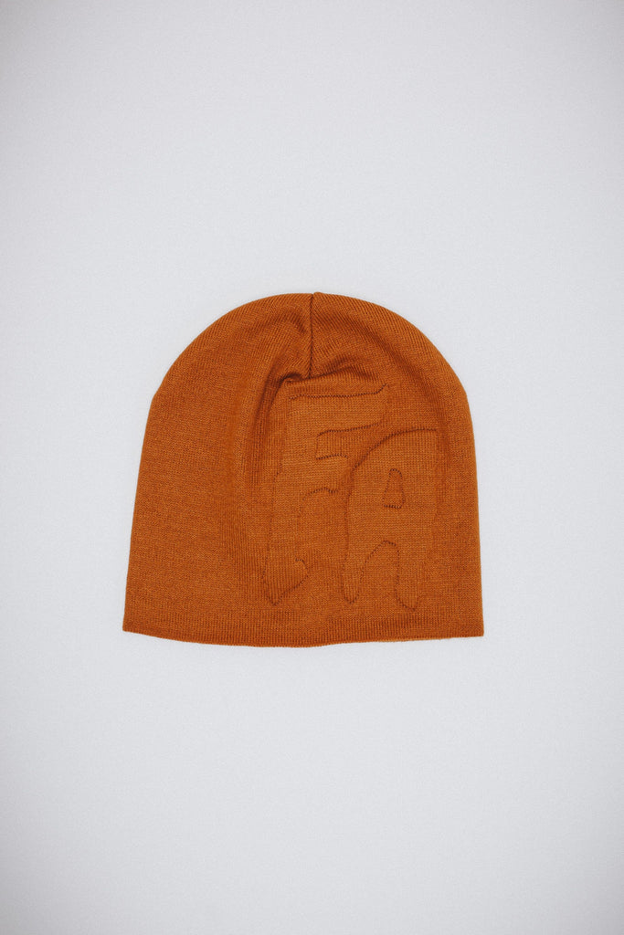 Fucking Awesome Lesser God Skull Beanie - Brown Beanies FA 