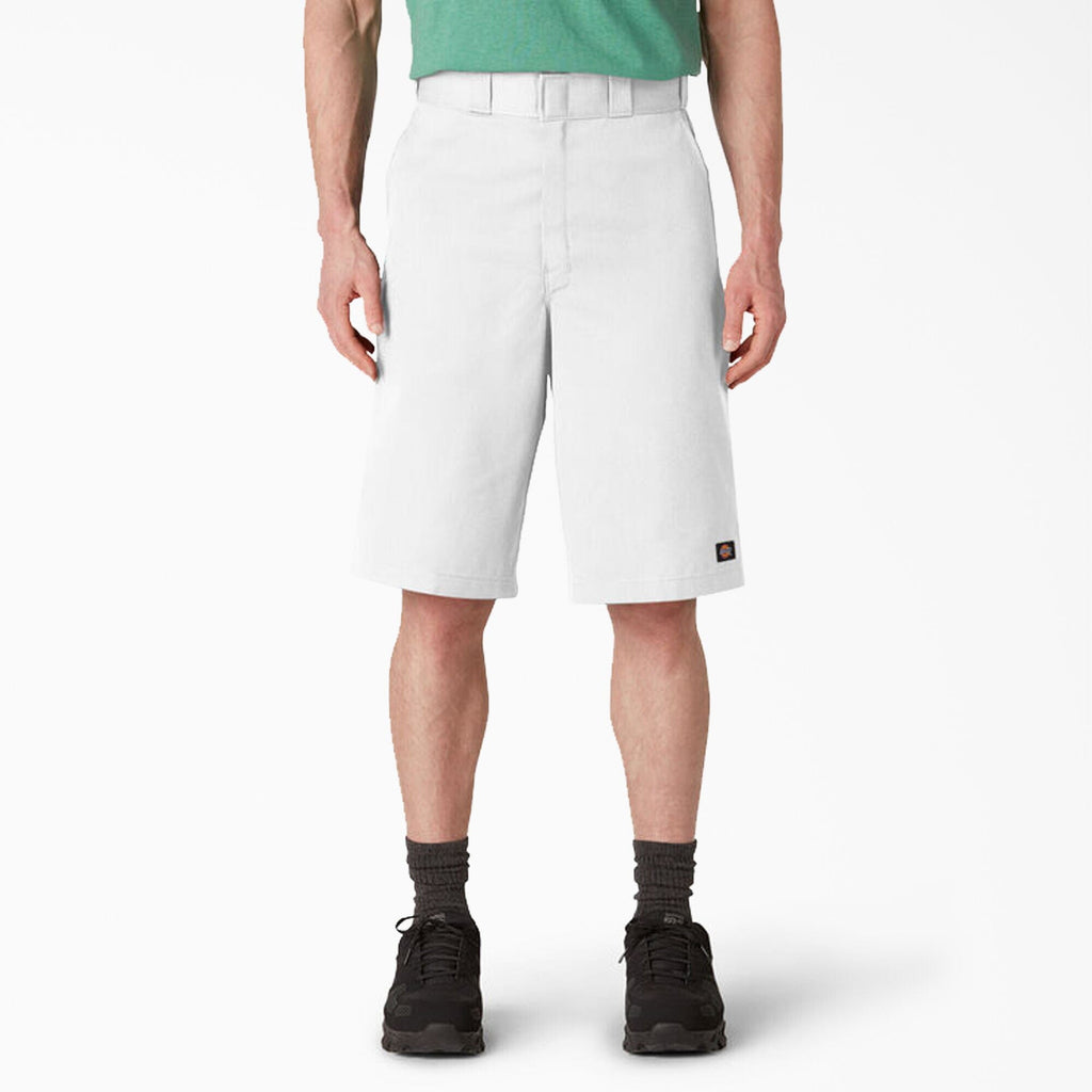 Dickies Relaxed Fit Work Shorts 13" - White Bottoms Dickies 
