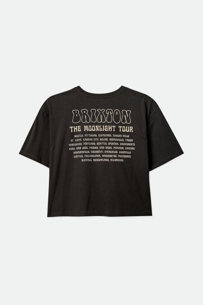 Brixton Moonlight Tour Skimmer Tee - Washed Black Women's Tops Brixton 