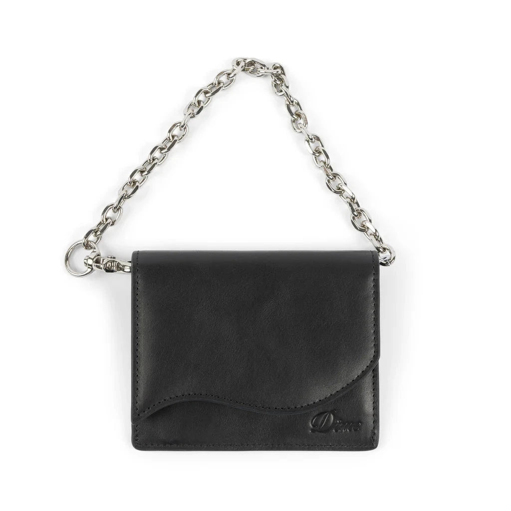 Dime Chain Leather Wallet - Black Backpacks Dime 