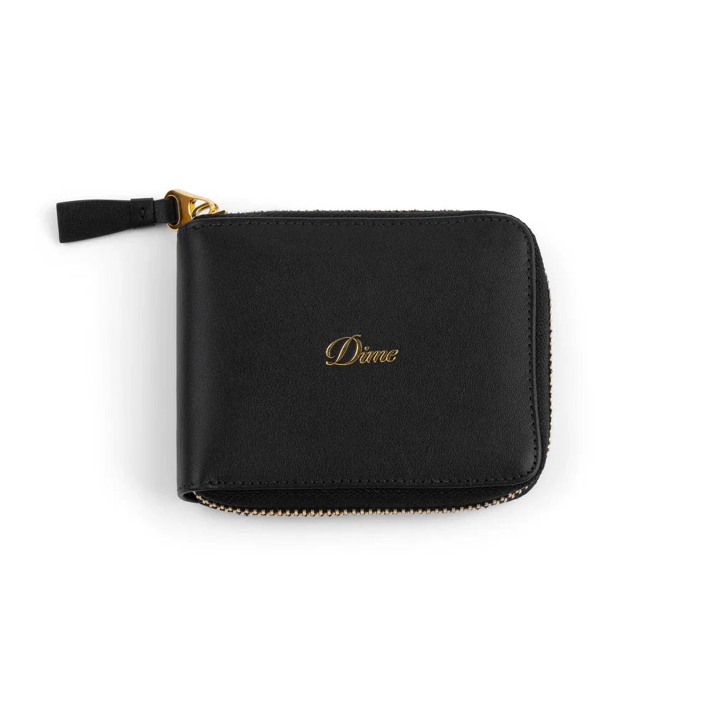 Dime Cursive Zip Wallet - Black Backpacks Dime 