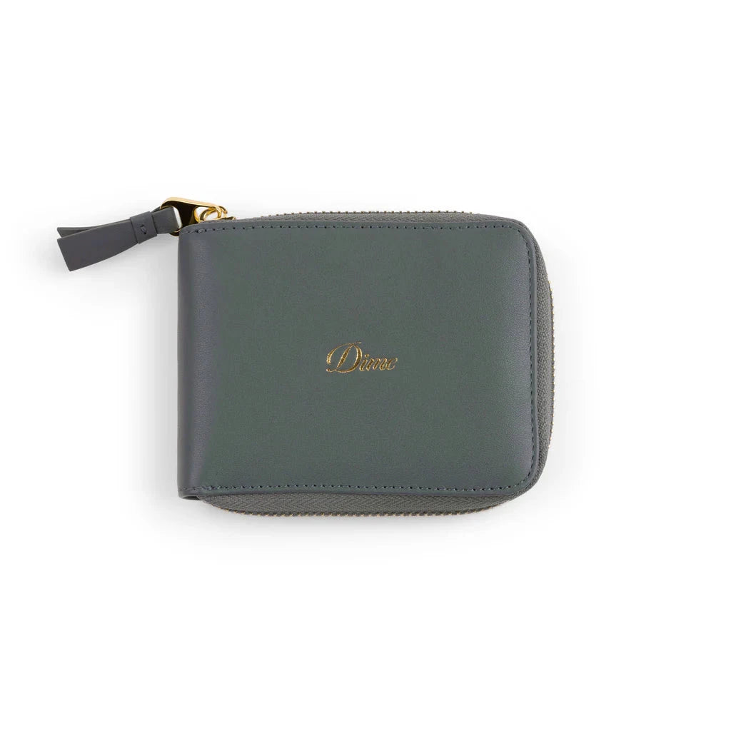 Dime Cursive Zip Wallet - Slate Green Backpacks Dime 