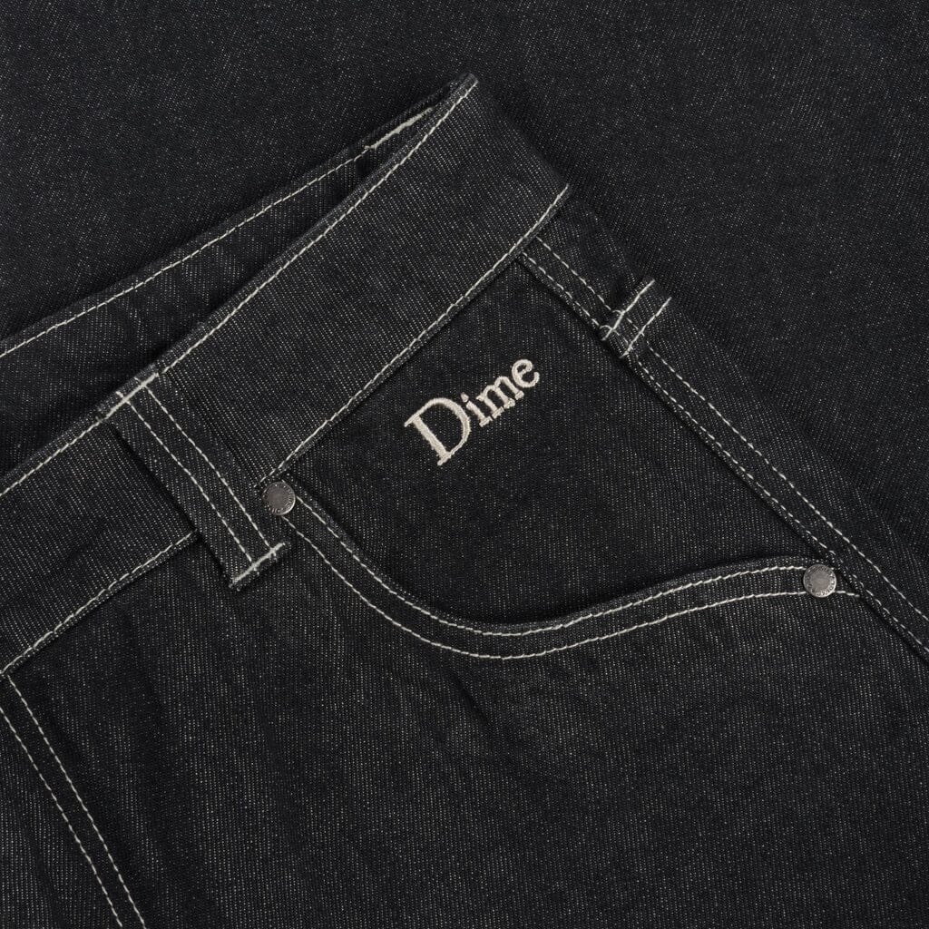 Dime Classic Baggy Denim Pants - Black Washed Bottoms Dime 