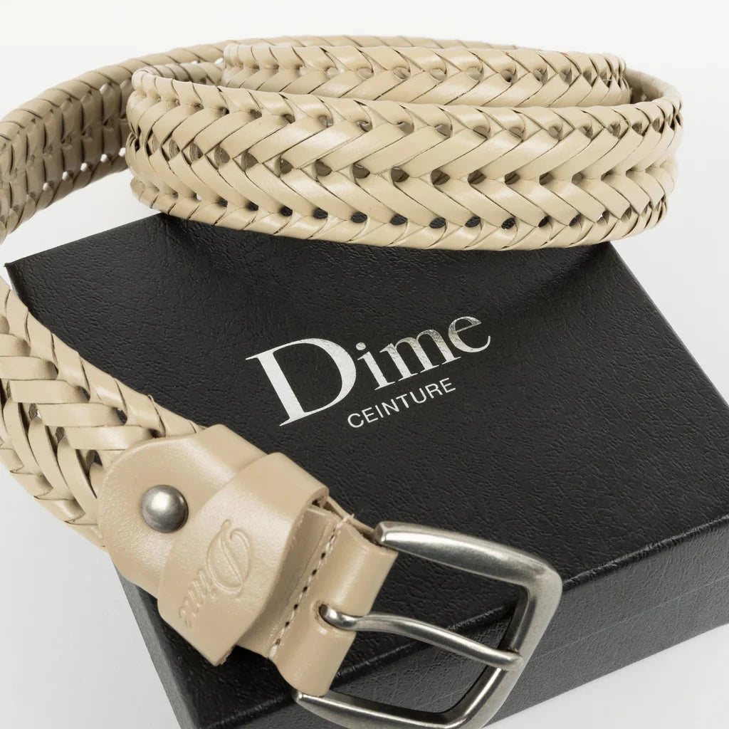 Dime Braided Leather Belt - Tan Belt Dime 
