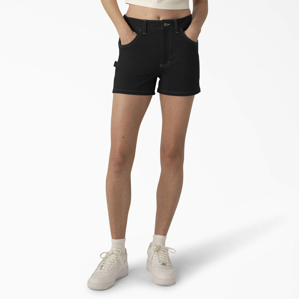 Dickies Womens Denim Short - Black Women's Bottoms Dickies 