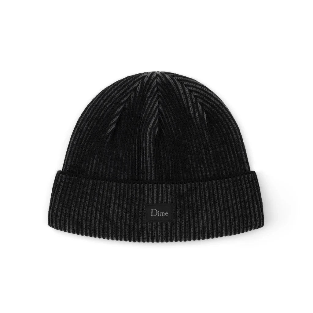 Dime Classic Rib Beanie - Black/Charcoal Beanies Dime 