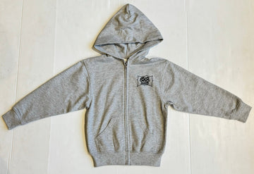 Sk8 Skates KIDS OG Logo Zip Up Hoodie Kid's Clothing Sk8 Skates Grey Small 