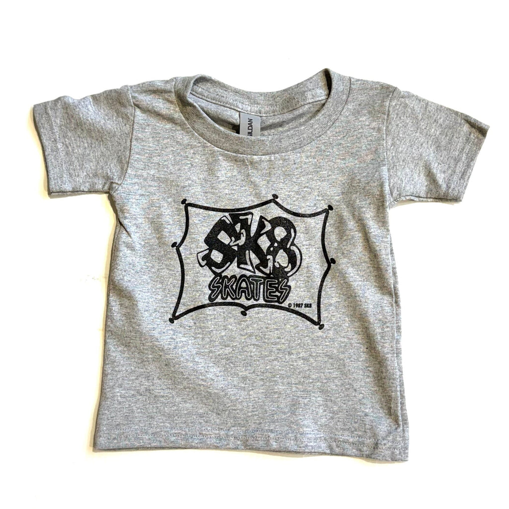 Sk8 Skates Toddler OG Logo T-shirt Kid's Clothing Sk8 Skates Sport Grey 2T 