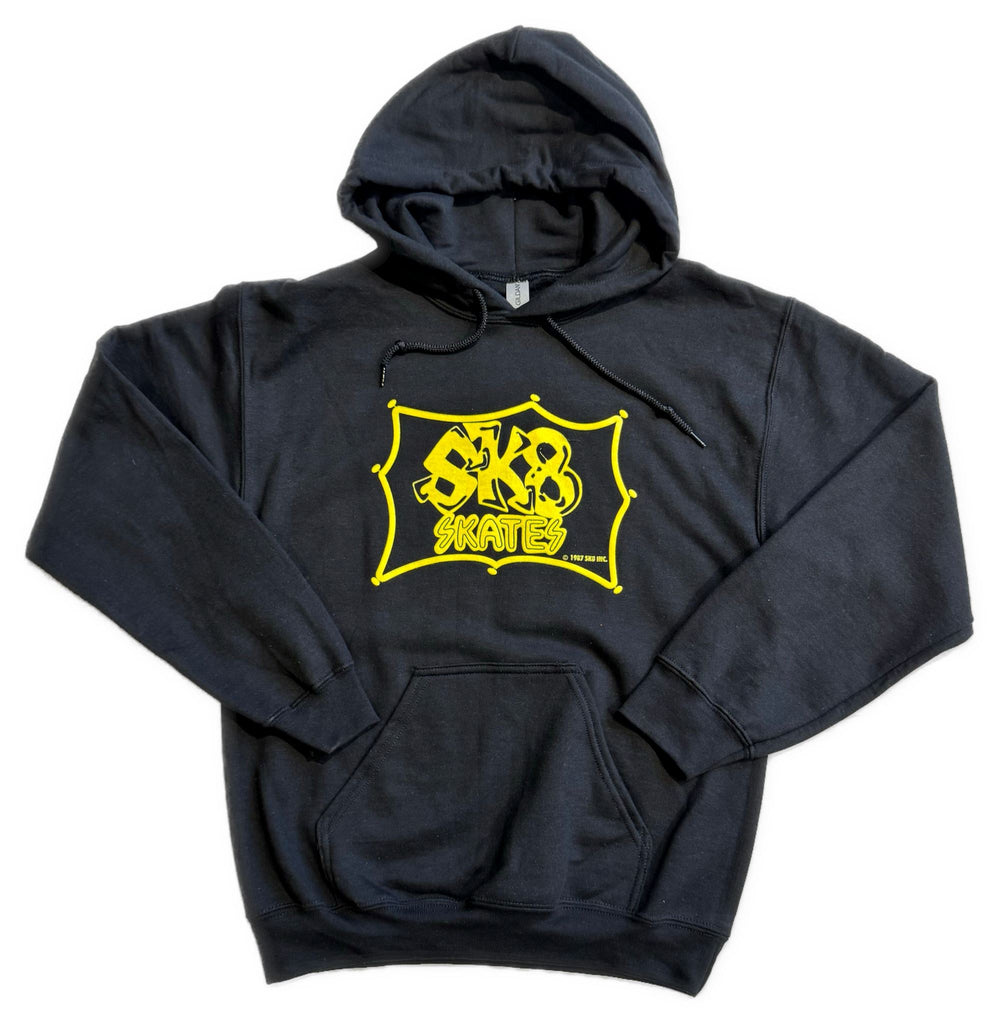 Sk8 Skates OG Logo Hoodie - Black/Yellow Hoodies + Crewnecks Sk8 Skates 