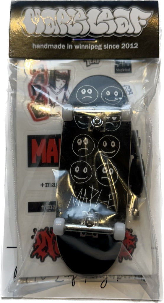 Maple Leaf Fingerboard Complete Sk8 Skates Smiles Football 33.5mm 