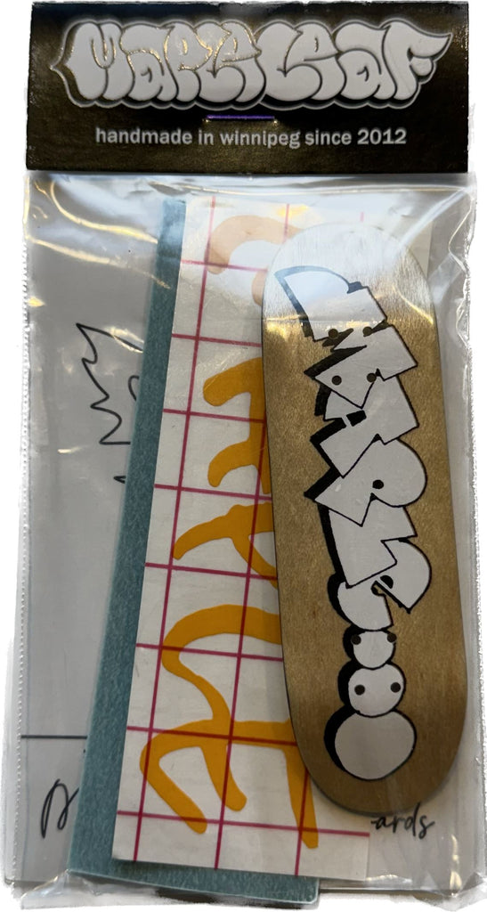 Maple Leaf Fingerboard Deck Sk8 Skates Gooby (Natural) 29mm 