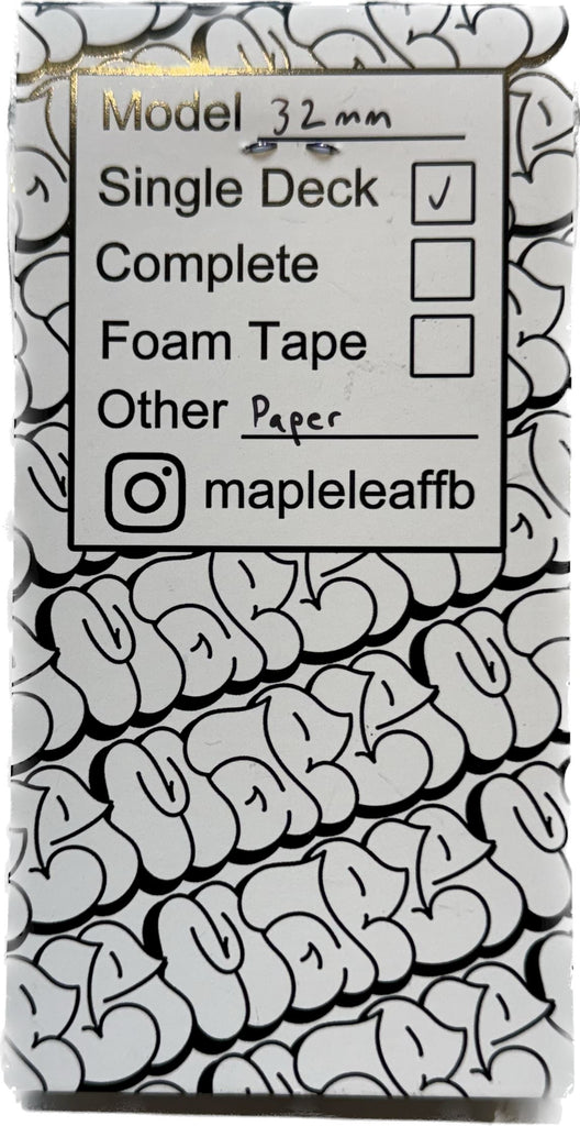 Maple Leaf Fingerboard Deck Sk8 Skates 