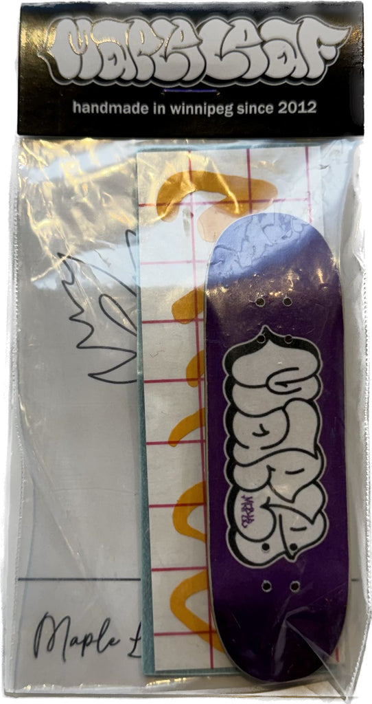 Maple Leaf Fingerboard Deck Sk8 Skates Bubble (Purple) 29mm Hi 