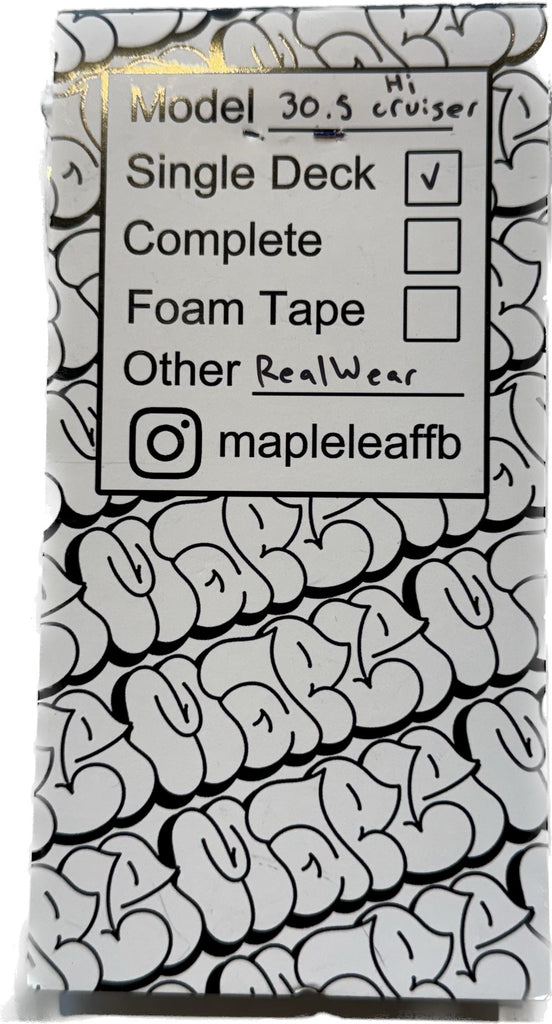 Maple Leaf Fingerboard Deck Sk8 Skates 