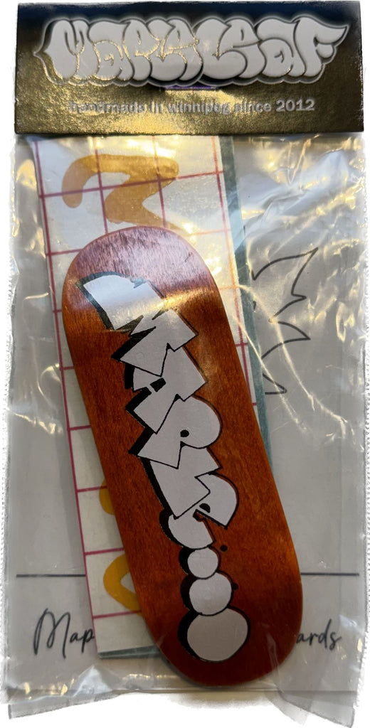 Maple Leaf Fingerboard Deck Sk8 Skates Gooby (Orange) 33mm Hi 