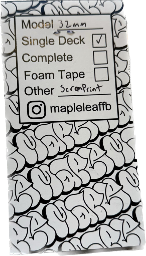 Maple Leaf Fingerboard Deck Sk8 Skates 