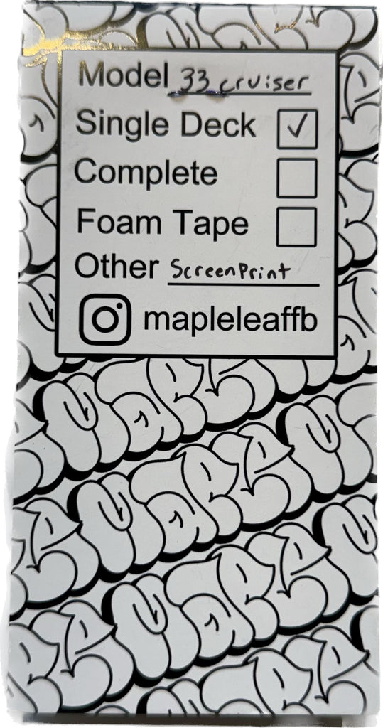 Maple Leaf Fingerboard Deck Sk8 Skates 