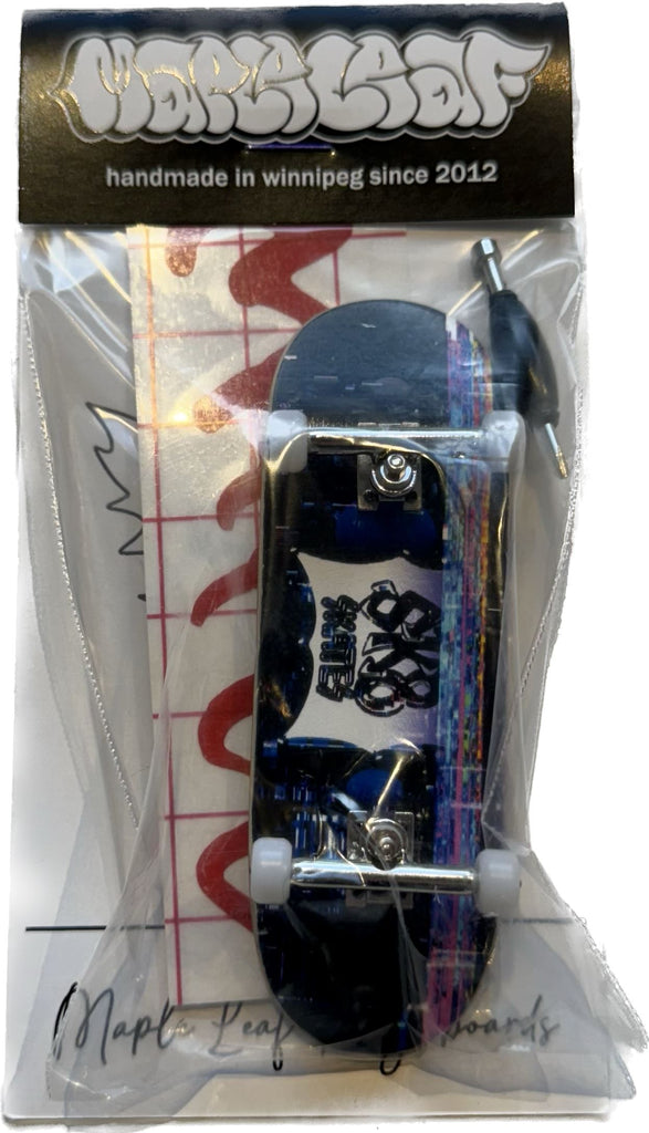 Maple Leaf Fingerboard Complete Sk8 Skates Sk8 Skates Glitch 32mm 
