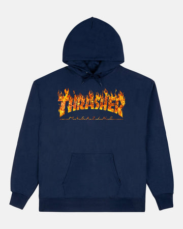 Thrasher Inferno Hoodie - Navy Hoodies + Crewnecks Thrasher 