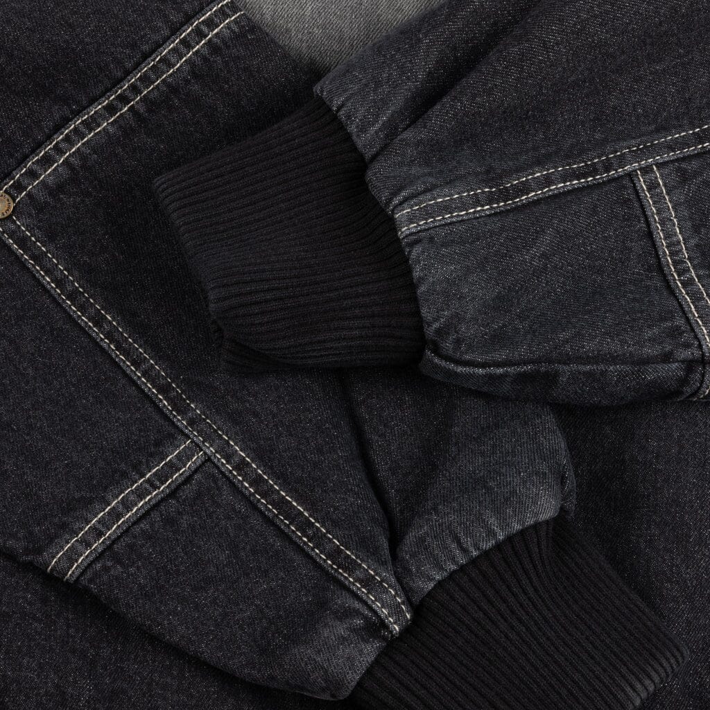 Dime Hooded Utility Jacket - Black Washed Jackets Dime 