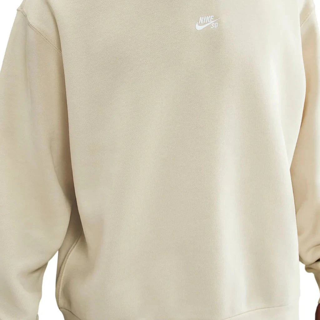 Nike SB Fleece Crew Essentials Logo -Light Khaki Hoodies + Crewnecks Nike 