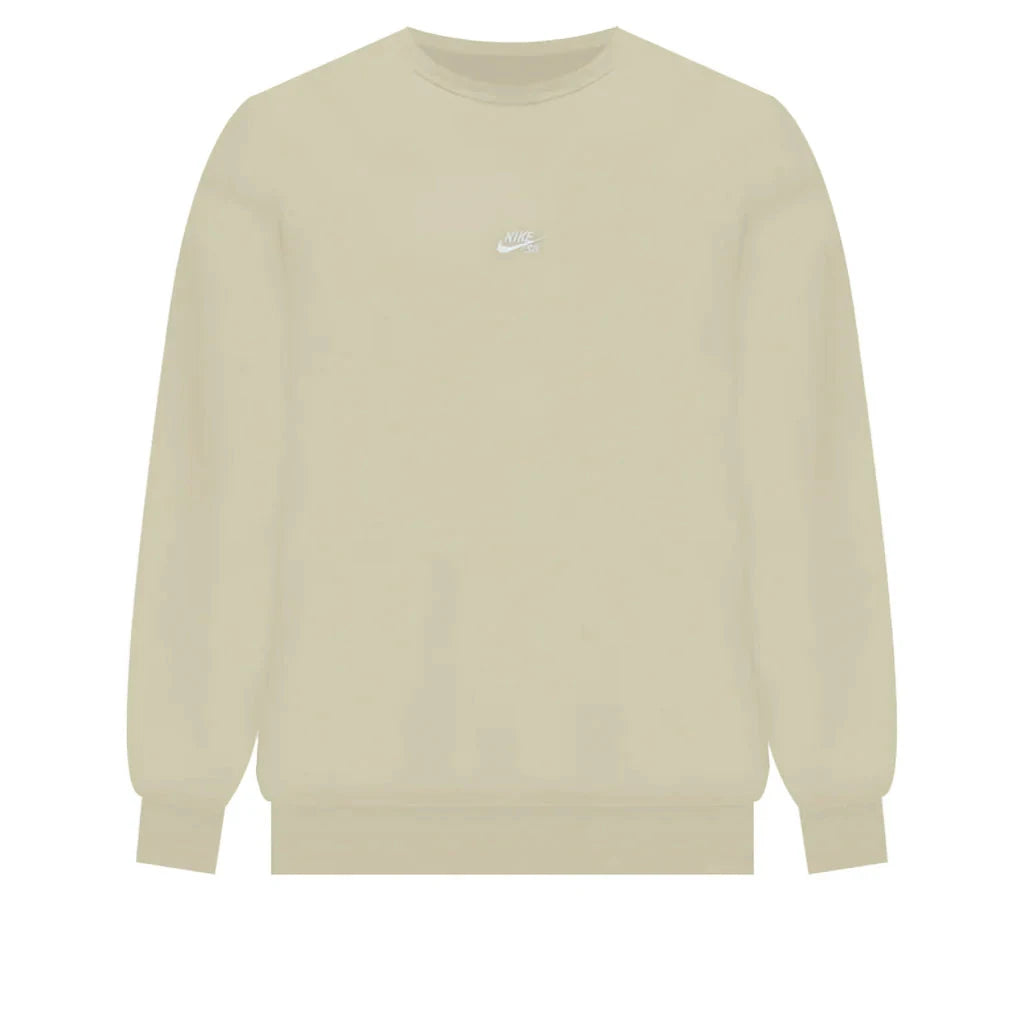 Nike SB Fleece Crew Essentials Logo -Light Khaki Hoodies + Crewnecks Nike 