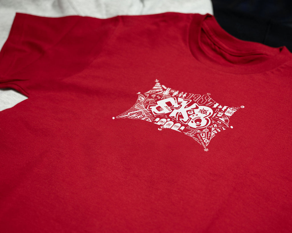 Sk8 Skates Throwback Logo T-shirt - Red T-Shirts + Longsleeves Sk8 Skates 
