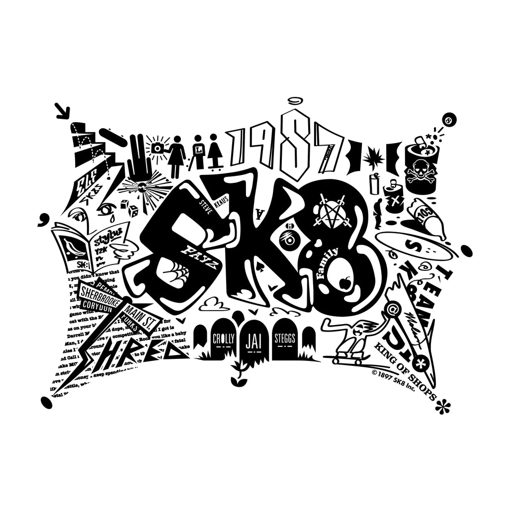 Sk8 Skates Throwback Logo Hoodie - Ash Grey *PREBOOK Hoodies + Crewnecks Sk8 Skates 