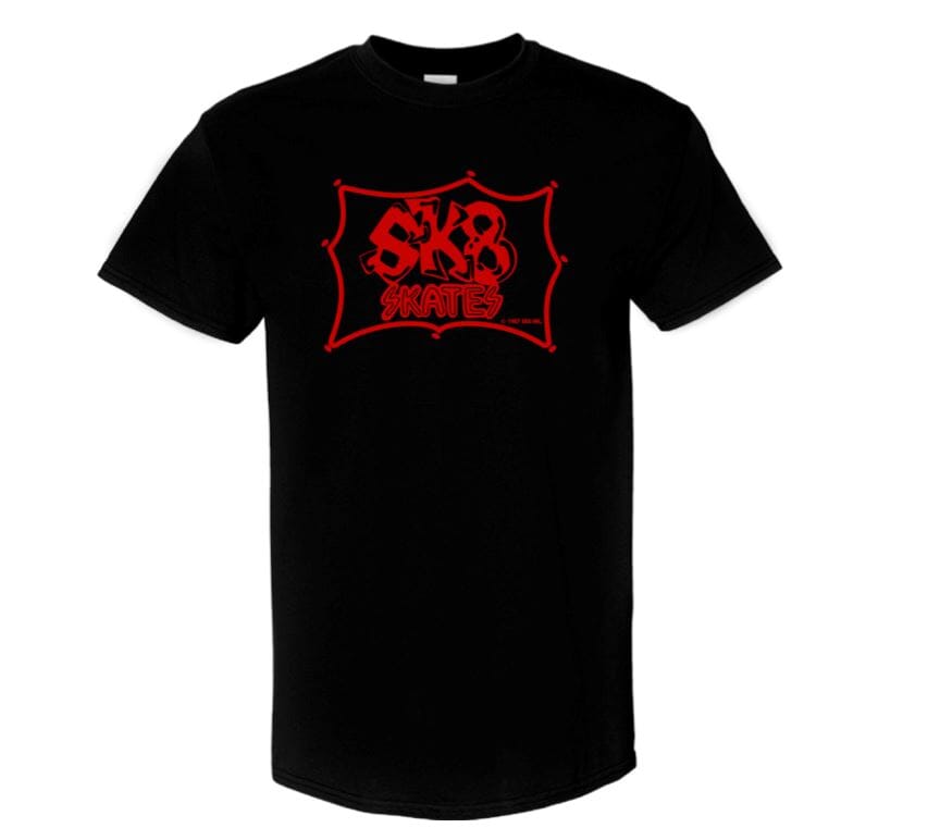 Sk8 Skates OG Logo T-shirt - Black/Red T-Shirts + Longsleeves Sk8 Skates 