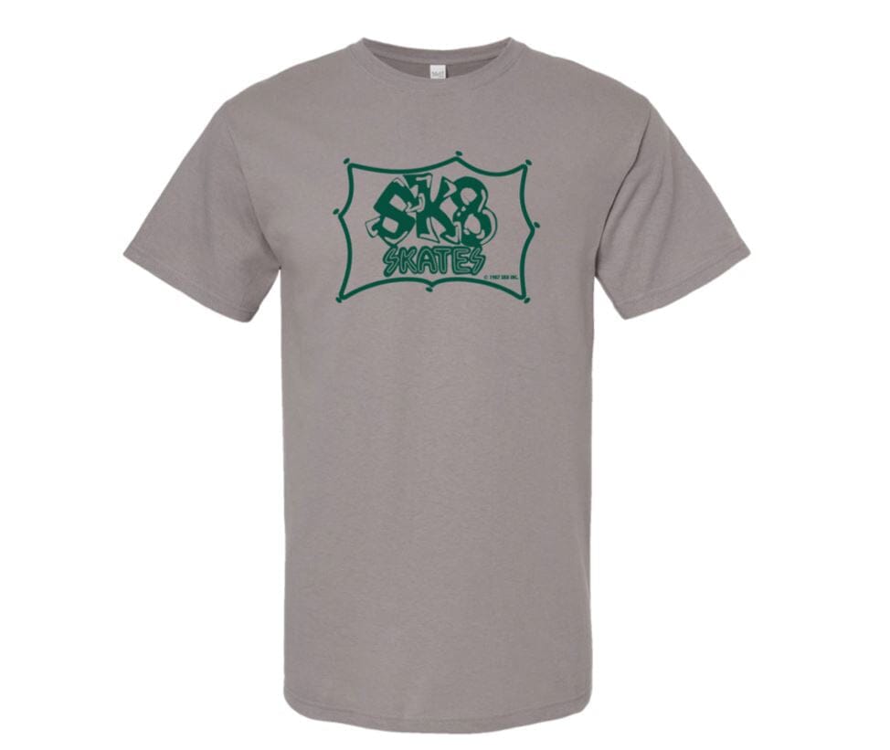 Sk8 Skates OG Logo T-shirt - Gravel/Green T-Shirts + Longsleeves Sk8 Skates 