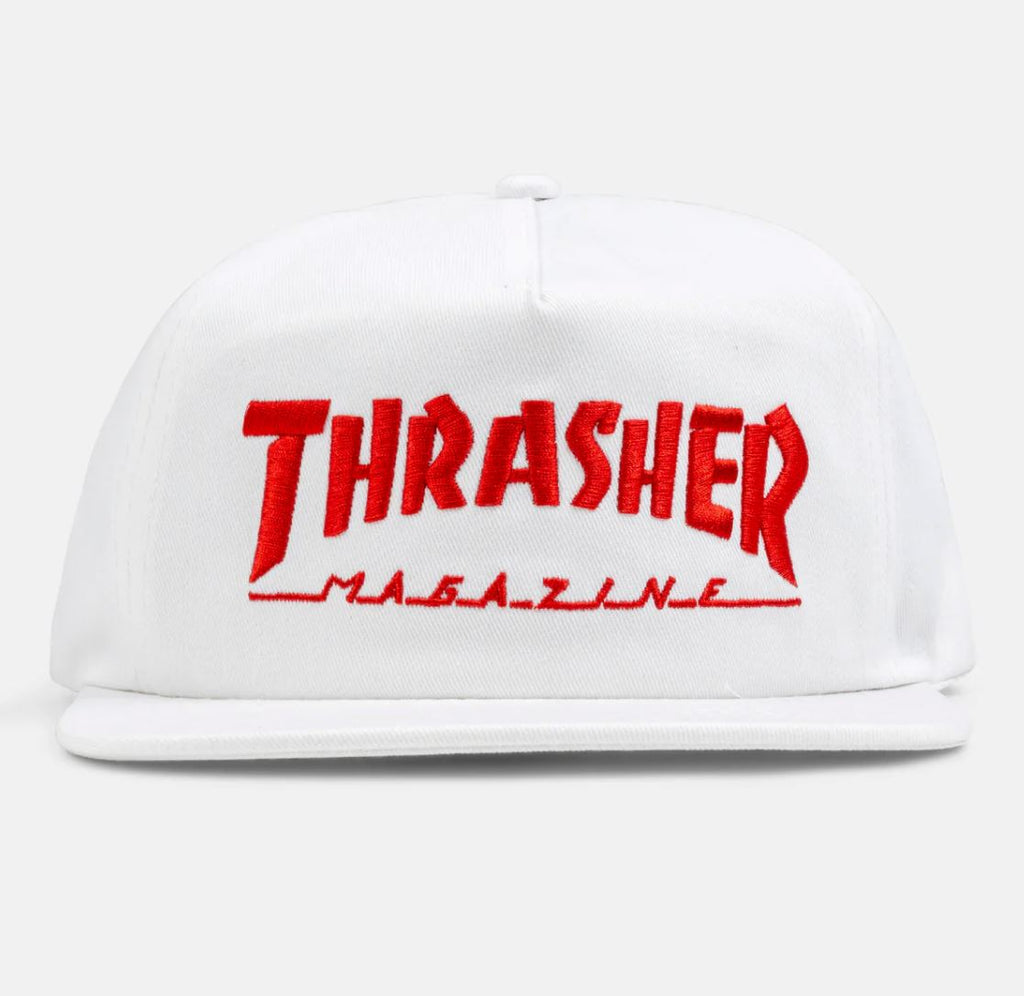 Thrasher Mag Logo Snapback - White Hats Thrasher 
