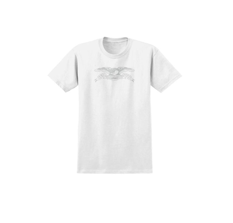 Antihero Basic Ringspun Tee - White/Grey T-Shirts + Longsleeves Antihero 