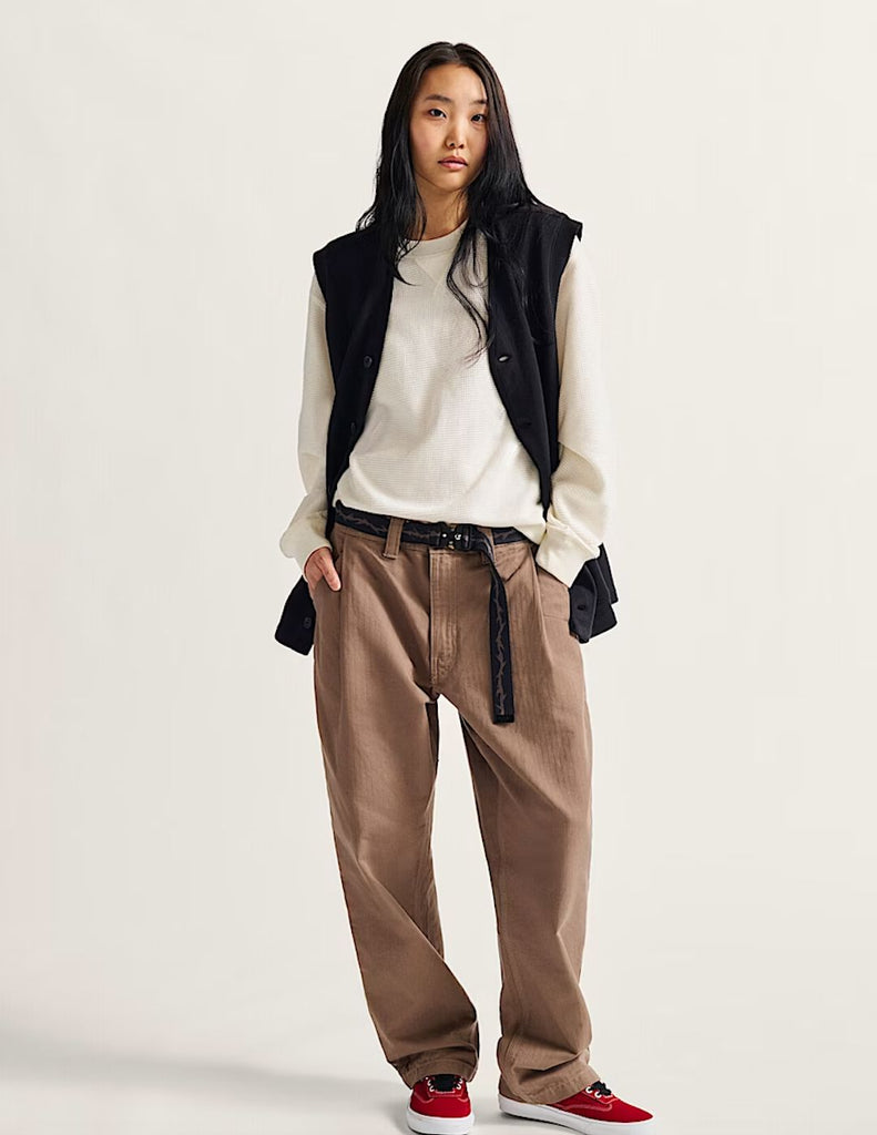 Vans Skate Loose Pleated Pant - Walnut Bottoms Vans 
