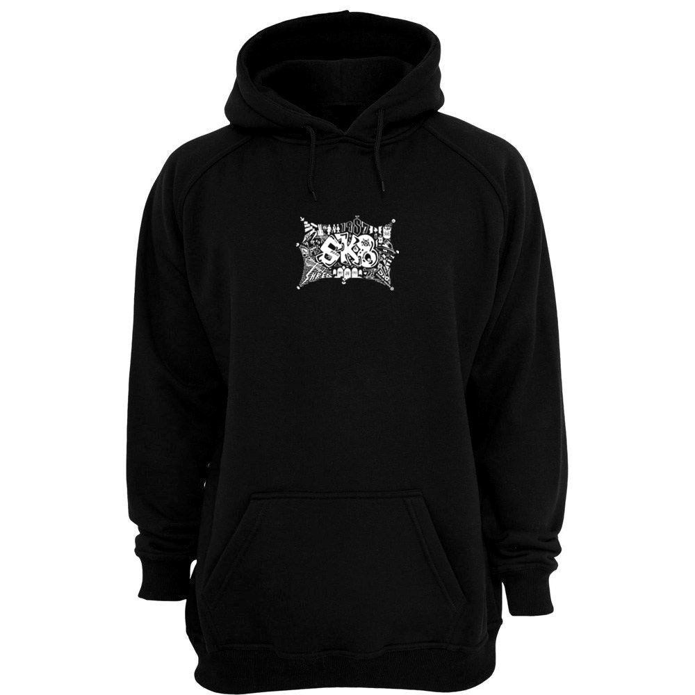 Sk8 Skates Throwback Logo Hoodie - Black *PREBOOK Hoodies + Crewnecks Sk8 Skates 