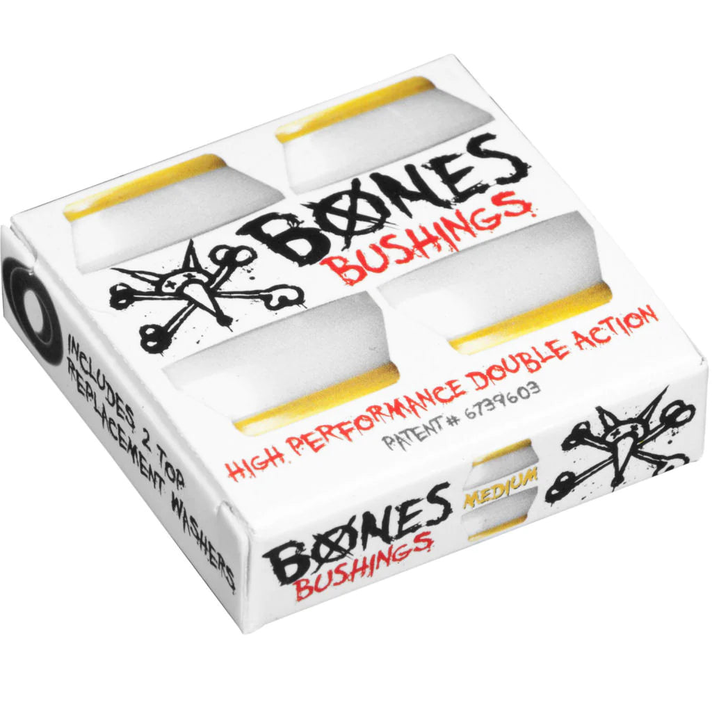 Bones Medium Bushings 91A - White Hardware Bones 
