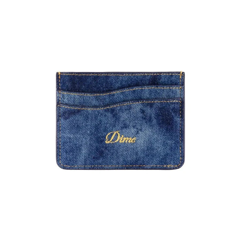 Dime Cursive Cardholder - Indigo Denim Backpacks Dime 