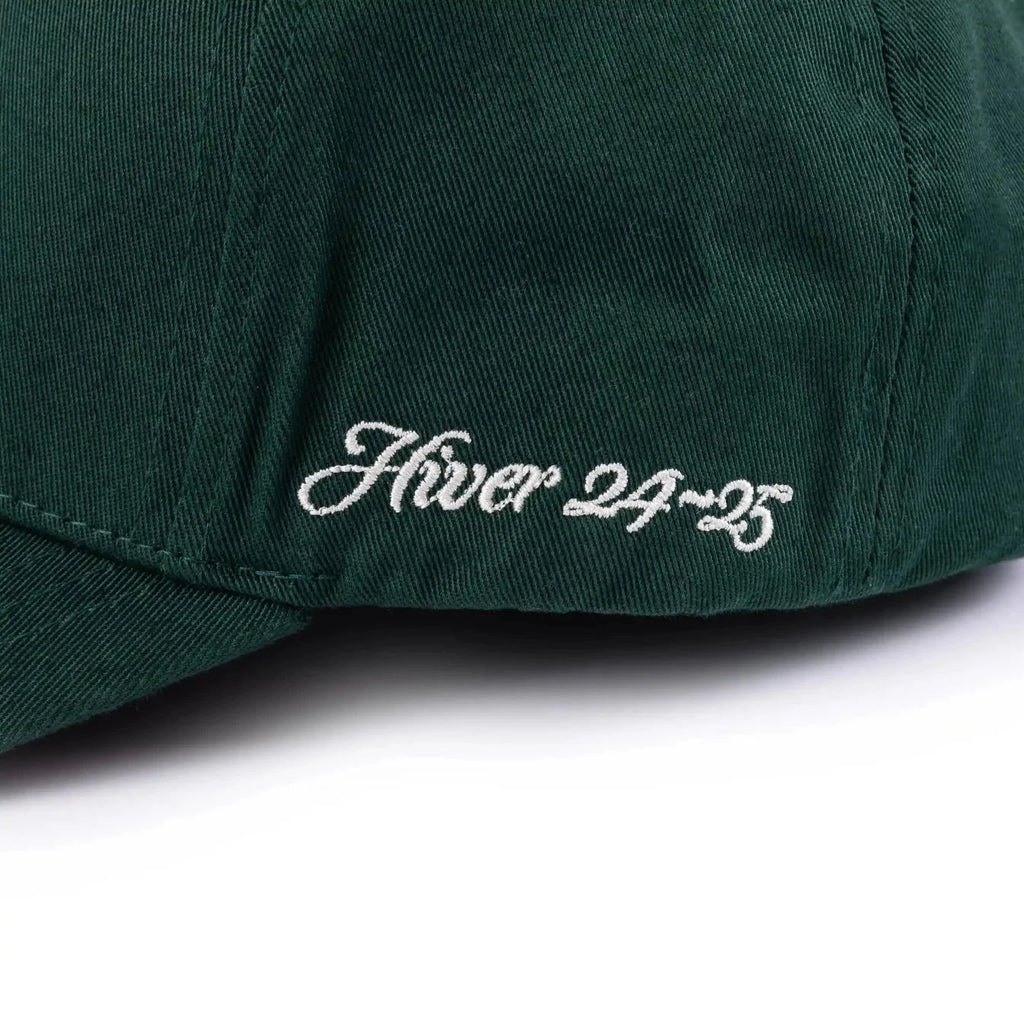 Dime Cursive D Full Fit Cap - Forest Green Hats Dime 