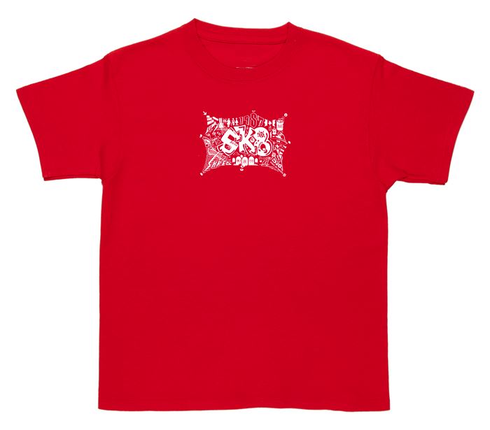 Sk8 Skates Throwback Logo T-shirt - Red *PREBOOK T-Shirts + Longsleeves Sk8 Skates 