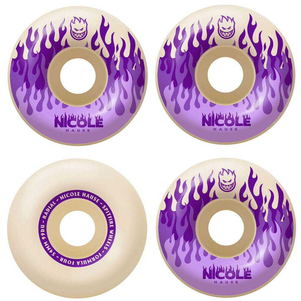 Spitfire F4 Nicole Kitted Radial Wheel 99A 54mm Wheels Spitfire 