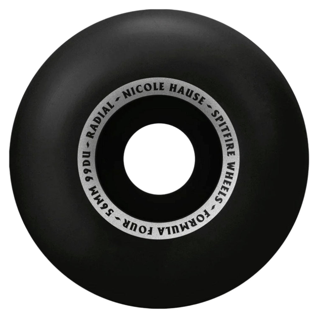 Spitfire F4 Nicole Kitted Radial Wheel 99A 56mm - Black Wheels Spitfire 