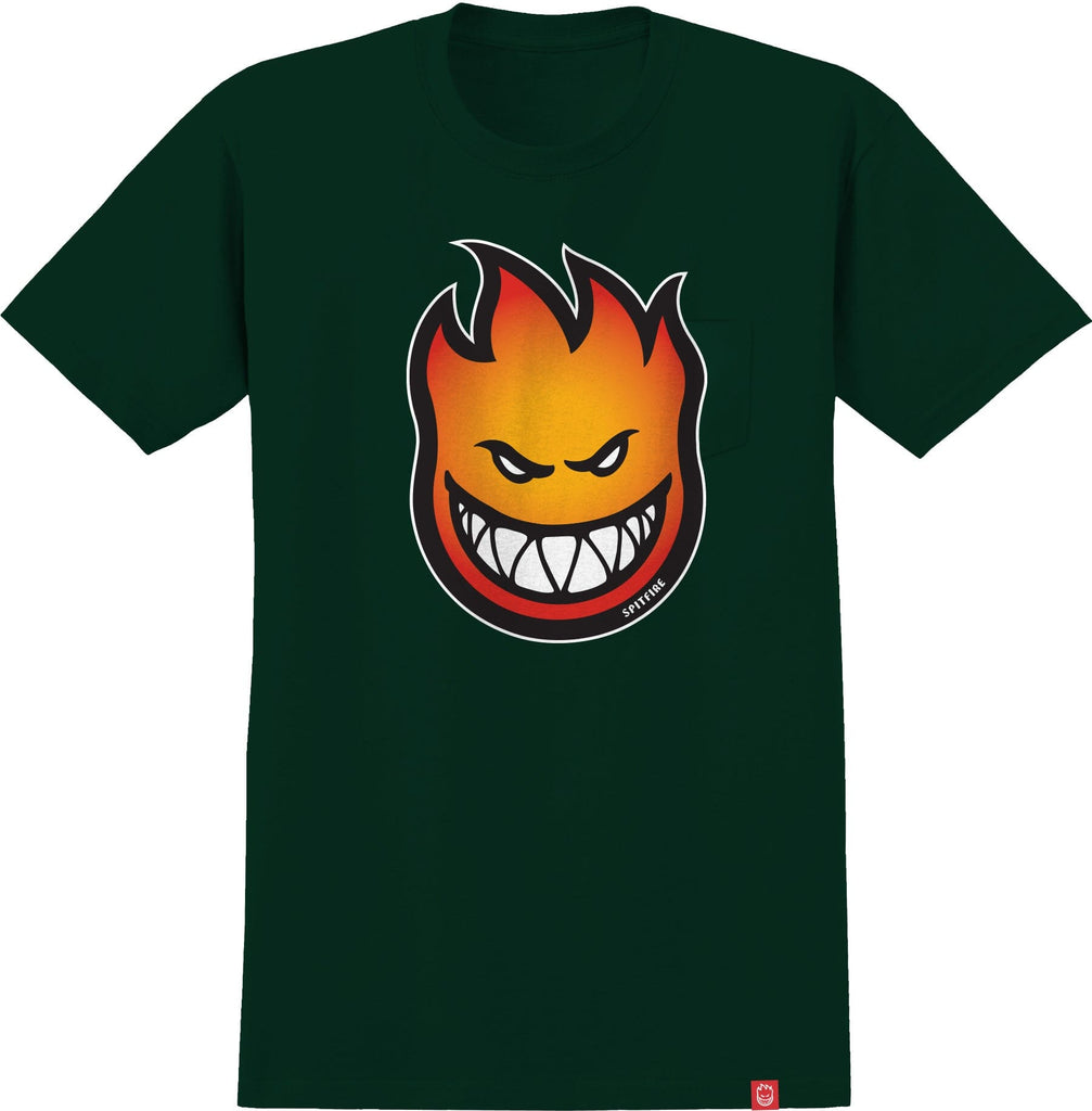 Spitfire Bighead Fill T-Shirt - Forest Green T-Shirts + Longsleeves Spitfire 