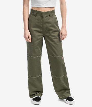 Dickies Women's Sawyerville Double Knee Pant - Military Green Women's Bottoms Dickies 