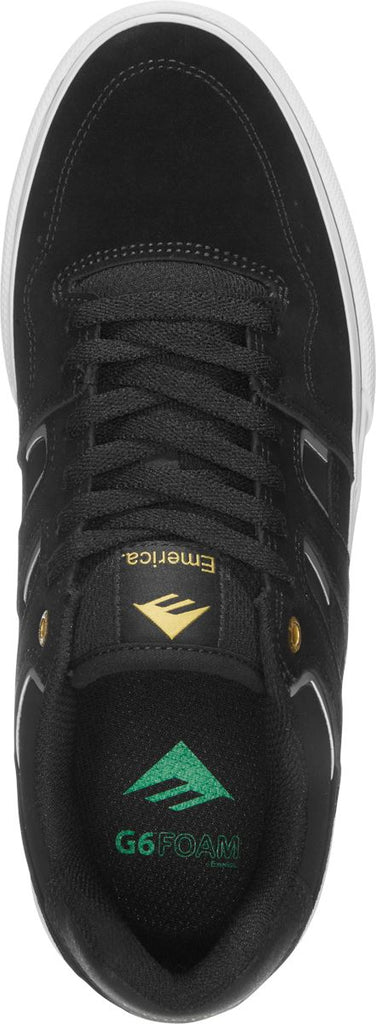 Emerica Tilt G6 Vulc Shoe - Black/White/Gold Men's Shoes Emerica 