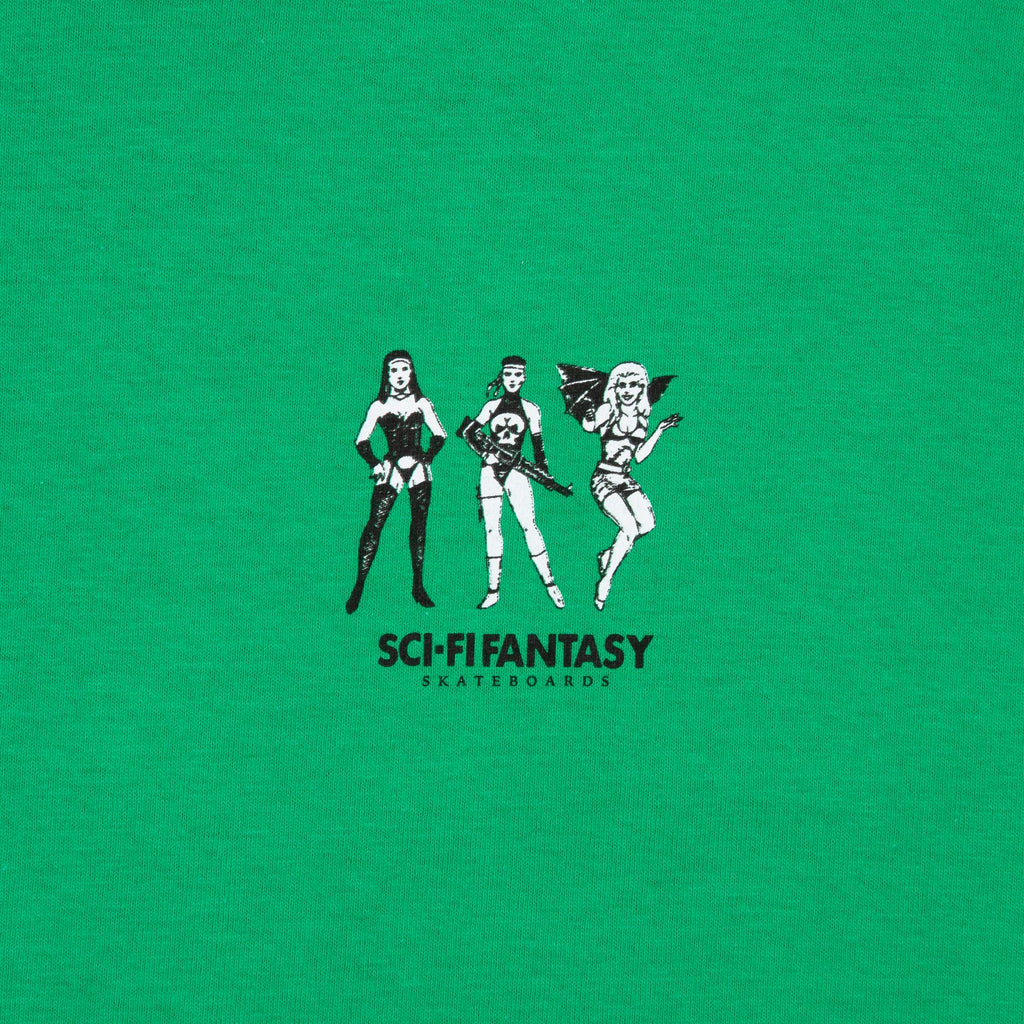 Sci-Fi Fantasy Macho Girls T-shirt - Irish Green T-Shirts + Longsleeves Sci-Fi Fantasy 